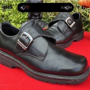 Dr. Martens Black Leather Oxfords 2039 Monk Strap  Leather sz. 11